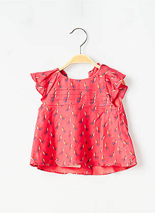 Robe mi-longue manches courtes manches courtes rouge MARESE fille
