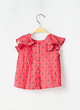 Robe mi-longue manches courtes manches courtes rouge MARESE fille