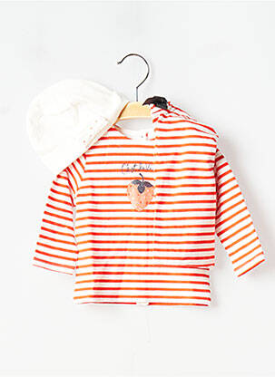 T-shirt fermeture boutonnée au dos manches longues rouge MARESE fille