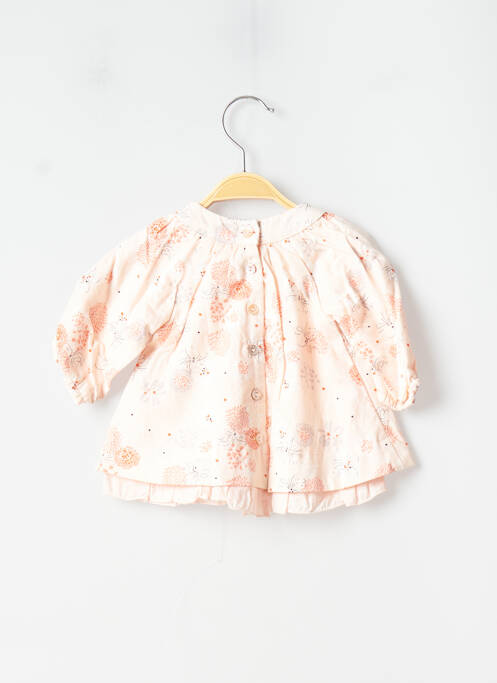Robe mi-longue doublure manches longues rose MARESE fille
