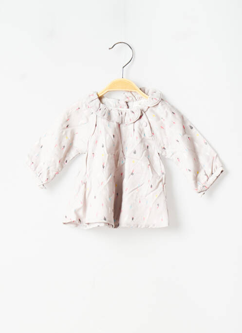Robe mi-longue doublure manches longues gris MARESE fille
