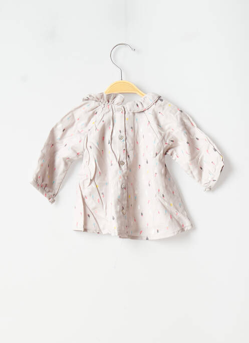 Robe mi-longue doublure manches longues gris MARESE fille