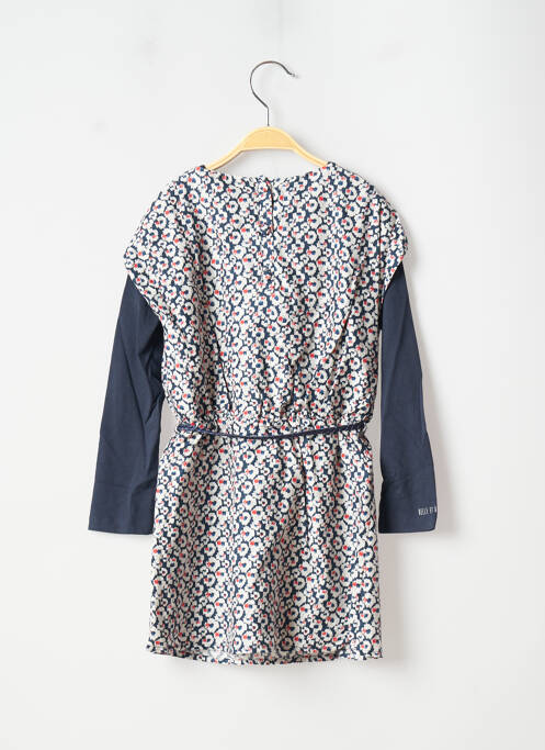 Robe mi-longue doublure manches longues bleu MARESE fille