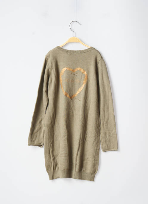 Robe pull vert TEDDY SMITH pour fille