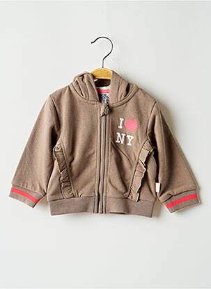 Veste casual col rond marron NANO & NANETTE fille