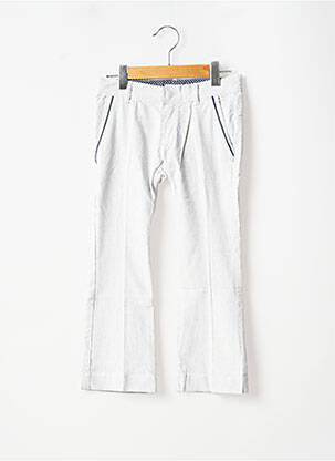Pantalon chino fermeture zippée sous rabat boutonné taille ajustable bleu MARESE fille