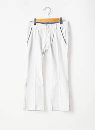 Pantalon chino fermeture zippée sous rabat boutonné taille ajustable bleu MARESE fille