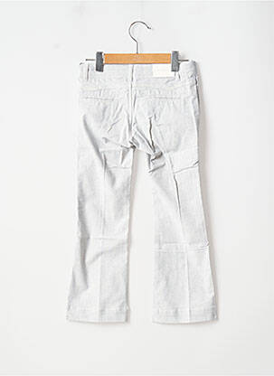 Pantalon chino fermeture zippée sous rabat boutonné taille ajustable bleu MARESE fille