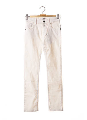 Jeans coupe slim stretch taille ajustable blanc MARESE fille