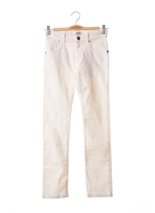 Jeans coupe slim stretch taille ajustable blanc MARESE fille