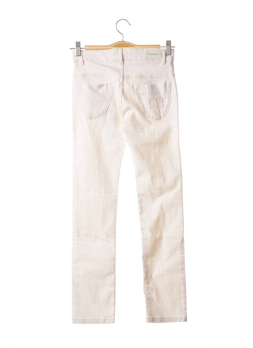 Jeans coupe slim stretch taille ajustable blanc MARESE fille