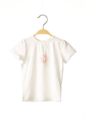 T-shirt fermeture boutonnée au dos manches courtes beige MARESE fille