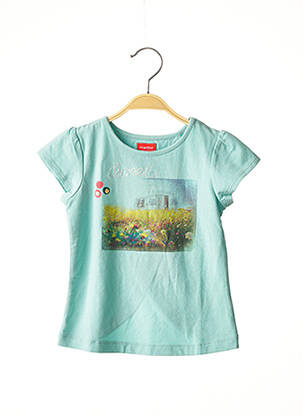 T-shirt coupe cintrée manches courtes bleu MARESE fille