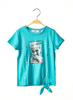 T-shirt stretch manches courtes bleu MARESE fille