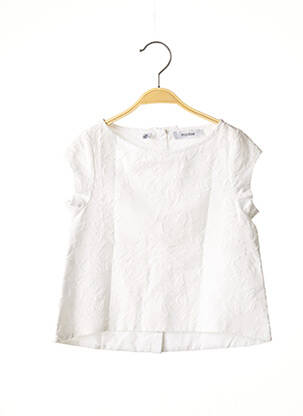Blouse coupe évasée manches courtes blanc MARESE fille