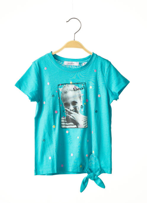 T-shirt stretch manches courtes bleu MARESE fille
