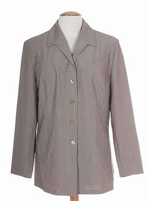 Veste casual col tailleur beige KARTING femme
