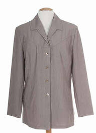 Veste casual col tailleur beige KARTING femme