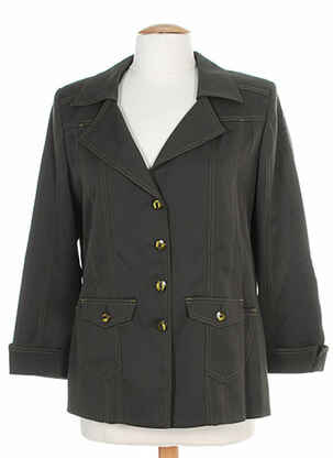 Veste casual col tailleur vert KARTING femme