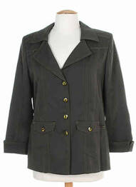 Veste casual col tailleur vert KARTING femme
