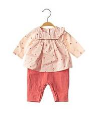 Combi-pantalon col rond rose MARESE fille