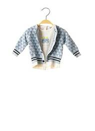 Gilet manches longues fermeture boutonnée sur le devant bleu MARESE garcon