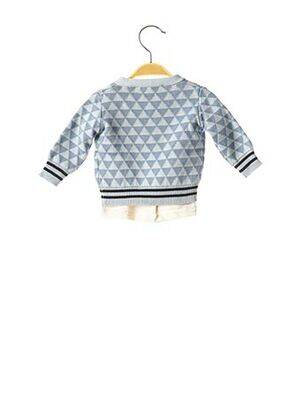 Gilet manches longues maille fine bleu MARESE garçon