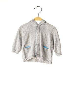 Gilet manches longues maille fine gris MARESE garçon