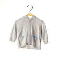 Gilet manches longues fermeture boutonnée sur le devant gris MARESE garcon