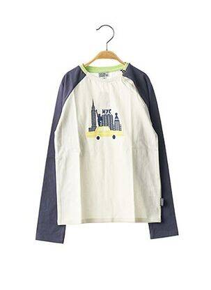 T-shirt imprimé fantaisie manches longues bleu NANO & NANETTE garçon