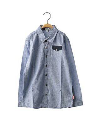 Chemise manches longues manches longues bleu NANO & NANETTE garçon