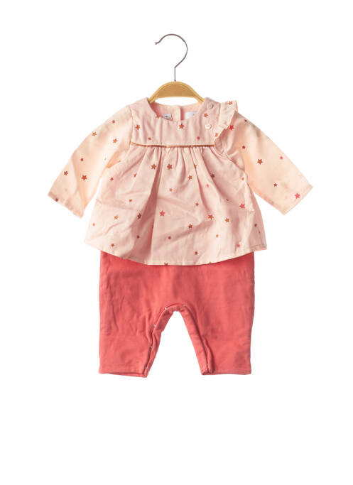 Combi-pantalon col rond rose MARESE fille