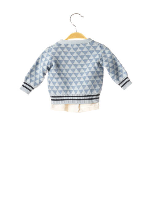 Gilet manches longues fermeture boutonnée sur le devant bleu MARESE garcon