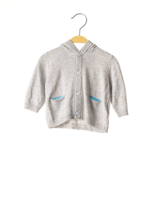 Gilet manches longues fermeture boutonnée sur le devant gris MARESE garcon