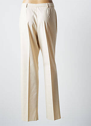 Pantalon slim tissage popeline taille normale beige K'TENDANCES femme