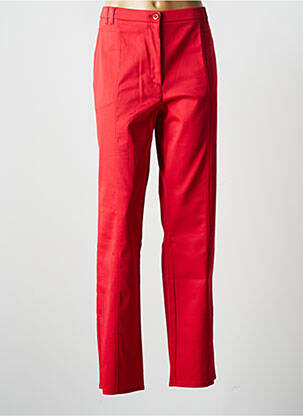 Pantalon droit tissage popeline taille normale rouge KARTING femme