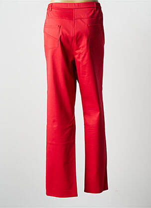 Pantalon droit tissage popeline taille normale rouge KARTING femme