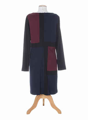 Robe mi-longue imprimé fantaisie manches longues rouge PAUL BRIAL femme