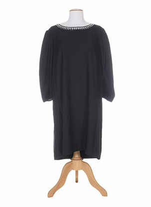 Robe mi-longue manches 3/4 manches 3/4 noir PAUL BRIAL femme