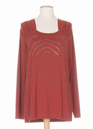 Blouse manches longues manches longues marron KARTING femme