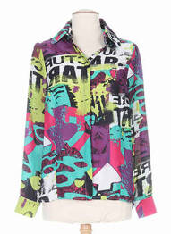 Chemisier coupe cintrée manches longues violet KARTING femme