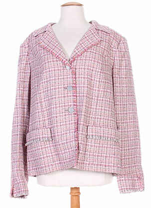 Veste casual col tailleur rose KARTING femme