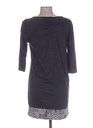 Robe courte manches 3/4 manches 3/4 noir MALOKA femme