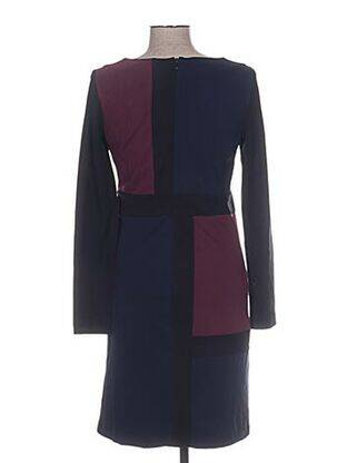 Robe mi-longue manches longues manches longues bleu PAUL BRIAL femme