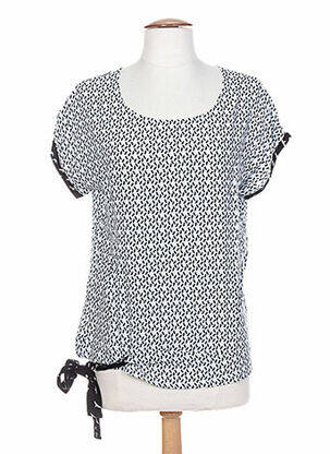 T-shirt imprimé fantaisie manches courtes blanc MALOKA femme