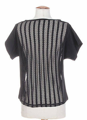 T-shirt coupe cintrée manches courtes noir MALOKA femme