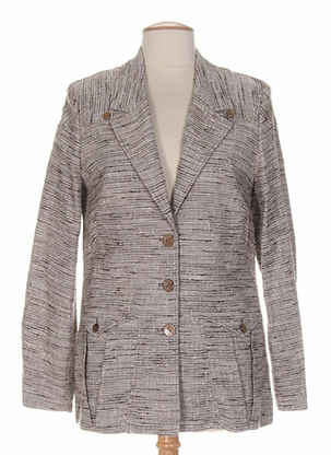 Veste casual col tailleur beige KARTING femme