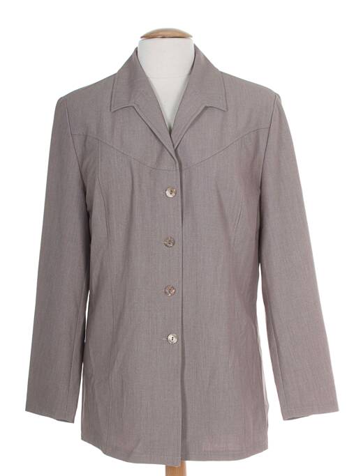 Veste casual col tailleur beige KARTING femme