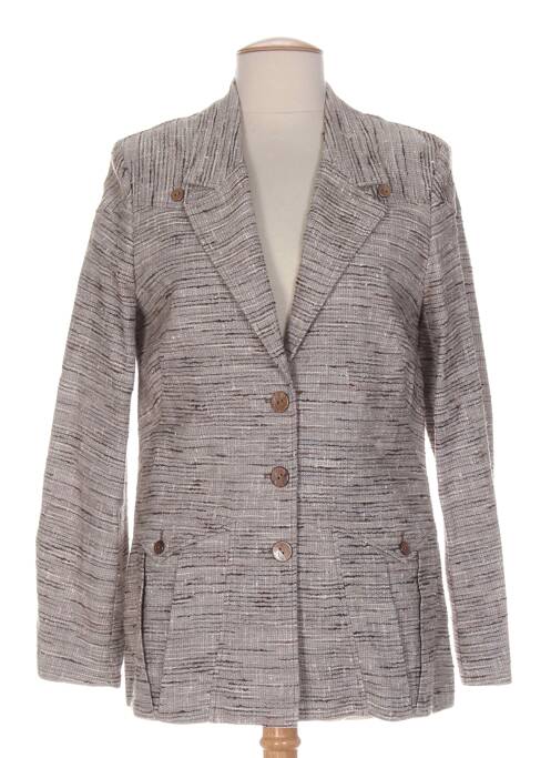 Veste casual col tailleur beige KARTING femme