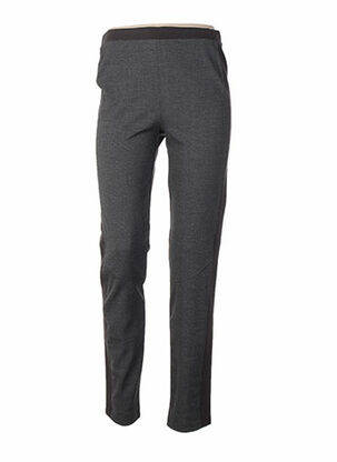 Pantalon droit taille élastique gris K'TENDANCES femme